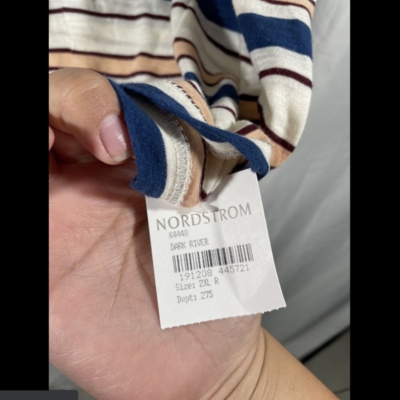 New Madewell Whisper Stripe Ringer Tee Shirt XXL - Picture 11 of 12